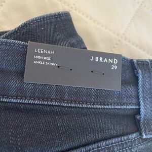 J Brand Leenah High-Rise Ankle Skinny Jeans - Navy